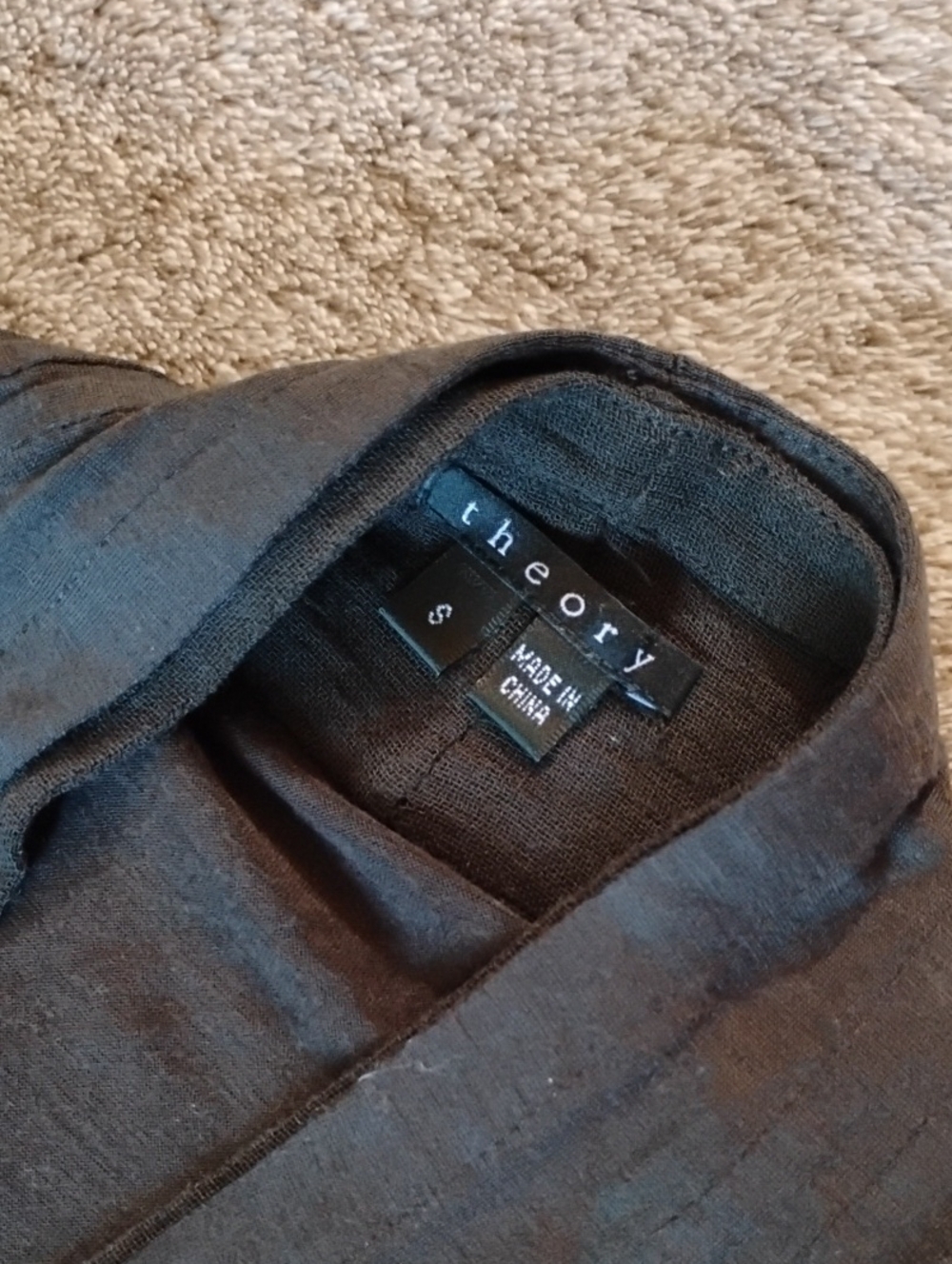 Theory Lynell Curve Wool Wrap Dress Button Trim - Picture 3 of 8